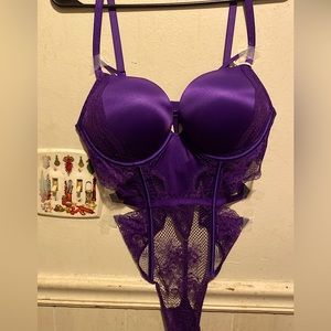 Bombshell Fishnet Floral Teddy